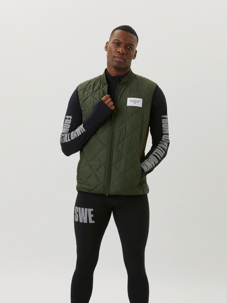 BJÖRN BORG Sthlm Padded Vest men Deep Forest Green L Recycled Polyester