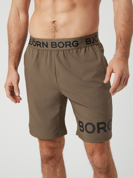 Björn Borg shorts i återvunnen polyester, brun – baksida