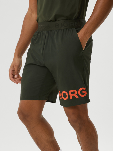 Björn Borg Borg Shorts i grönt – följsamma med jersey – baksida