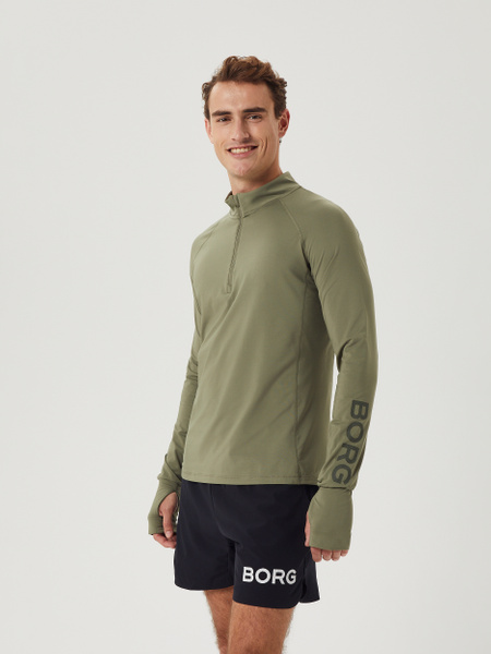 Alternativ bild 1 för Björn Borg Borg Midlayer Half Zip Grön, M