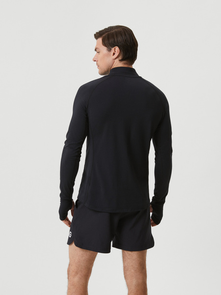 Björn Borg Midlayer half zip i återvunnet material, svart – baksida