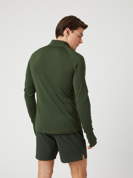 Björn Borg Borg Midlayer Half Zip i grönt för herr – baksida