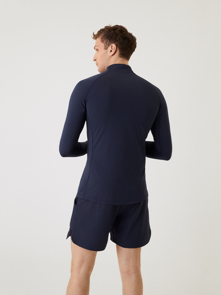 Björn Borg Midlayer half zip i marinblått för herr – baksida