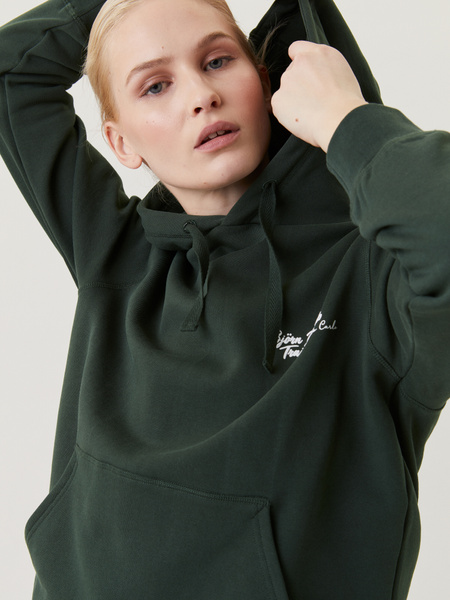 BJÖRN BORG Sthlm Boyfriend Hoodie women Deep Forest Green L BCI Cotton