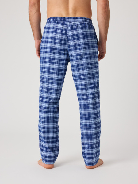 Björn Borg pyjamasbyxor i flanell, blårutiga – baksida