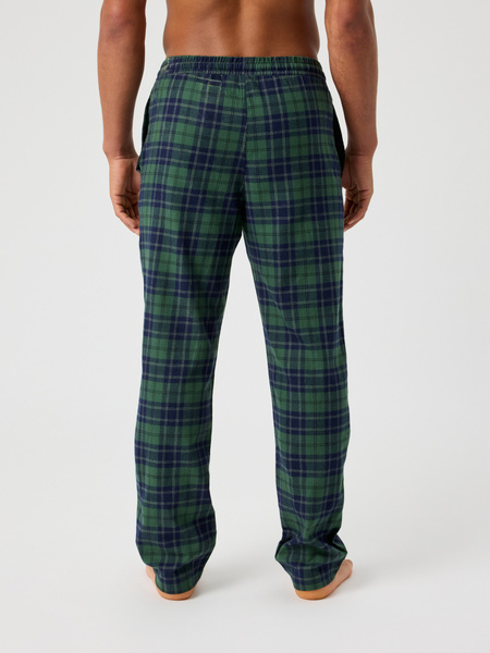 Björn Borg Core pyjamasbyxor i grön flanell – baksida