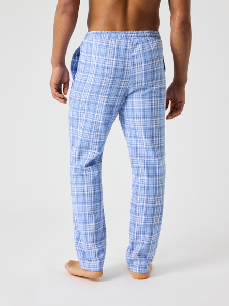 Björn Borg Core pyjamasbyxor i flanell, blå – baksida
