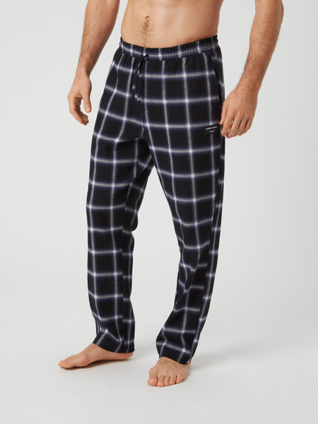 Björn Borg Core Flannel – svarta pyjamasbyxor i flanell – baksida
