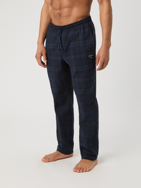 Björn Borg Core pyjamasbyxor i flanell, marinblå – baksida