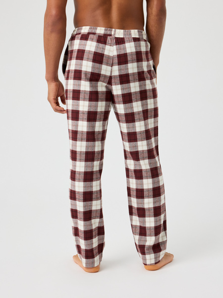 Björn Borg Core Flannel pyjamasbyxor – röd borstad flanell – baksida