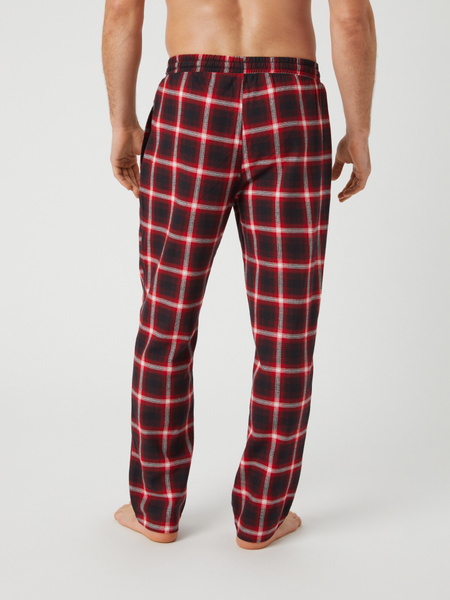 Björn Borg Core Flannel Pyjama Pants i rött i röd – baksida