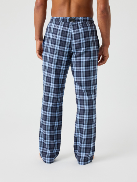 Björn Borg Core Flannel pyjamasbyxor i blårutig flanell – baksida
