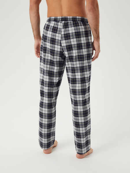 Björn Borg Core flanellpyjamasbyxor i borstad bomull, svart – baksida