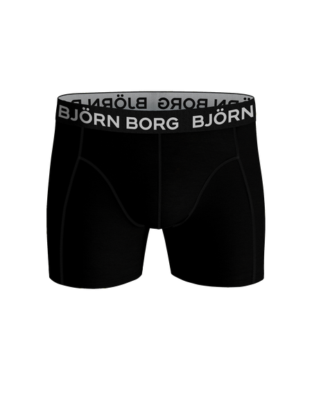 Björn Borg Cotton Stretch boxer 5-pack i bomull i svart – baksida