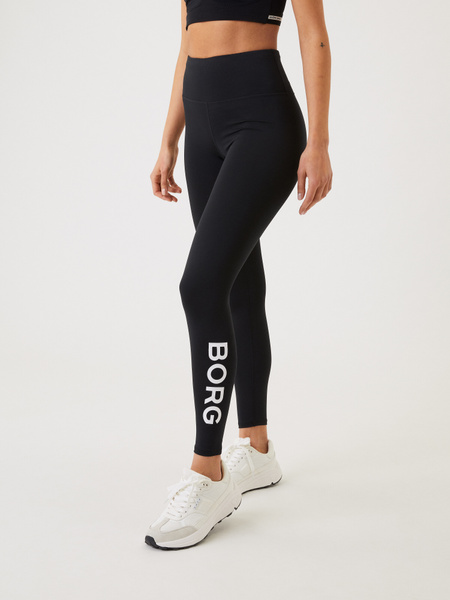 Björn Borg Logo Tights i svart med powermesh – baksida