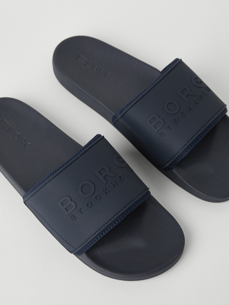 Björn Borg Romeo Logo sandal i marinblå för herr – baksida