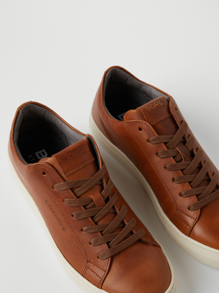 Björn Borg SL100 sneaker i brunt LWG-läder för herr – baksida