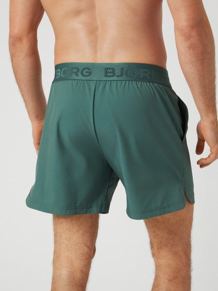 Björn Borg Ace Short Shorts i grönt – träningsshorts för gymmet – baksida