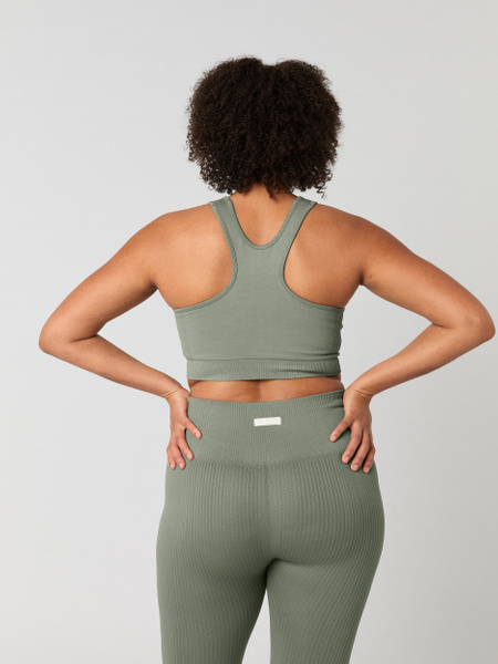 Björn Borg Studio Low Seamless sport-bh i grönt – baksida