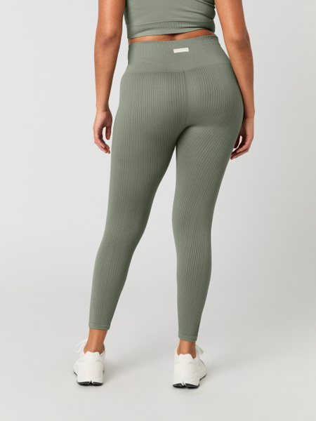 Björn Borg Studio Seamless Rib Tights Grön – sömlös dam – baksida
