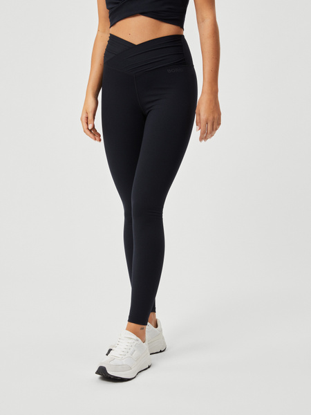 Björn Borg Studio Cross Tights i svart med korsad midja – baksida