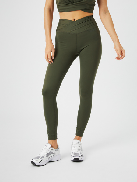 Björn Borg Studio Cross Tights i grönt med korsad midja – baksida