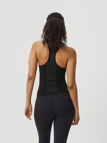 Björn Borg Running Seamless Tank dam – svart sömlös topp – baksida