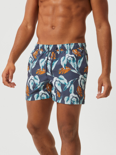 Björn Borg Print badshorts herr – blå mönstrad modell – baksida