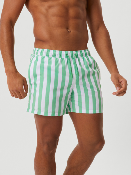 Björn Borg Print badshorts herr – grön med mönster – baksida