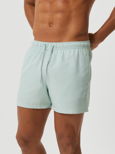 Björn Borg Solid Swim Shorts i blått – badshorts i återvunnet – baksida