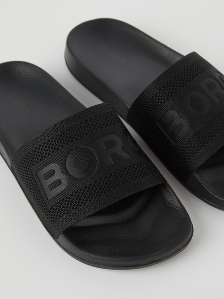 Björn Borg Knox Knit slippers dam i återvunnen nylon i svart – baksida