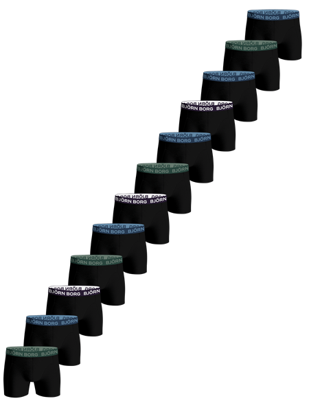 Björn Borg Cotton Stretch Boxer 12-pack Svart, L