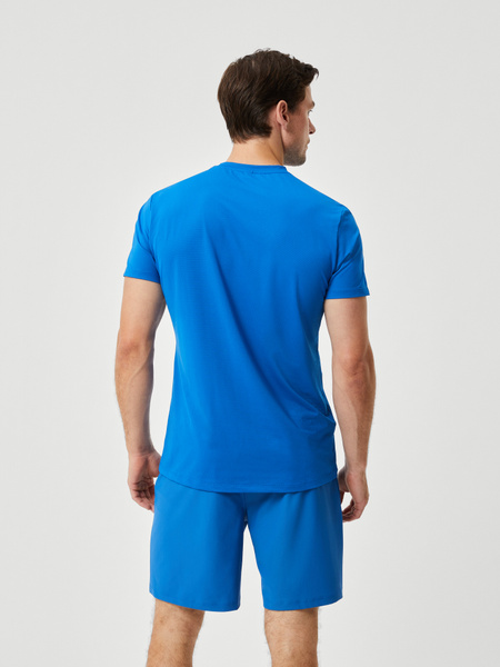 Björn Borg Ace Light T-shirt blå – lätt gymtröja som andas – baksida