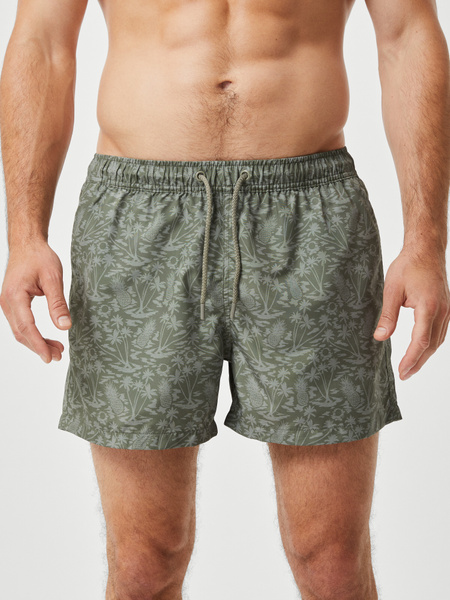 Björn Borg Print badshorts herr – grön, vattensnålt tryck – baksida