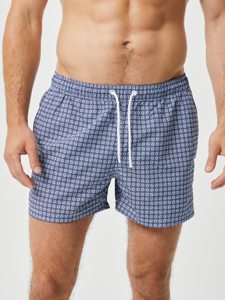 Björn Borg Print badshorts herr – blå mönstrad sommarmodell – baksida