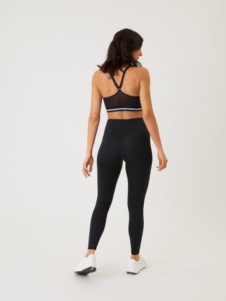 Björn Borg Logo Tights Svart – hellånga träningstights dam – baksida