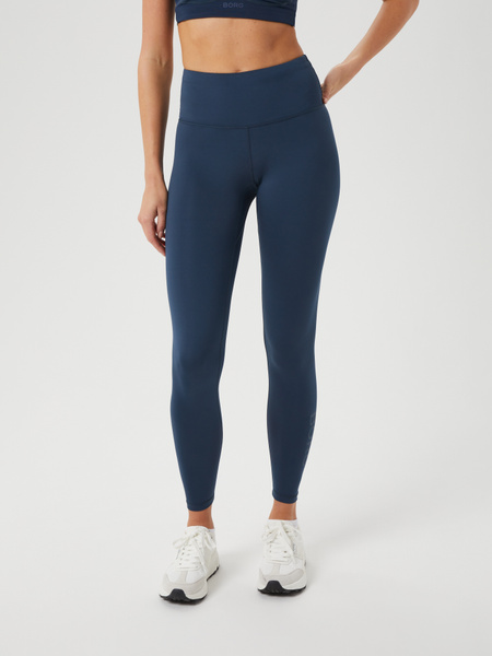 Björn Borg Logo tights marinblå – hög midja, dam – baksida