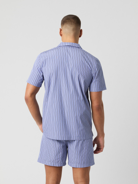 Björn Borg Thomas Mason kortärmad pyjamasskjorta – blå – baksida