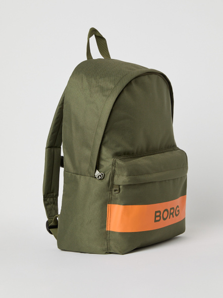 Björn Borg Stripe ryggsäck i återvunnen polyester i grön – baksida