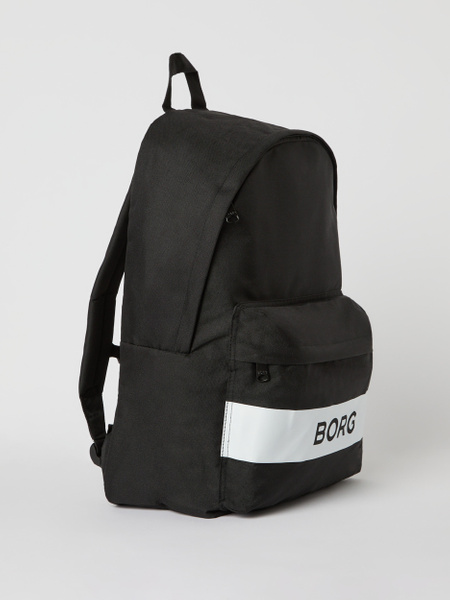 Björn Borg Stripe ryggsäck i återvunnen polyester – svart – baksida