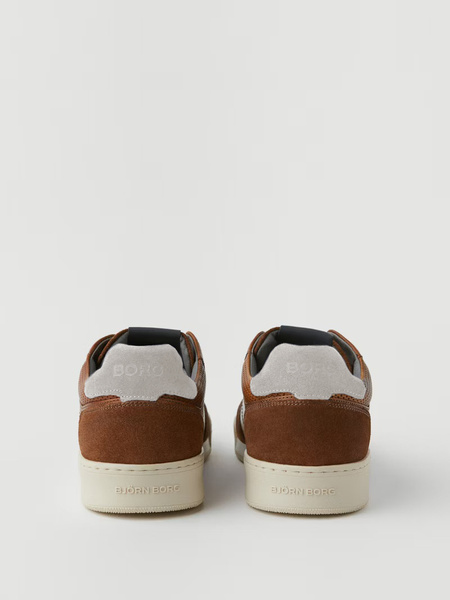 Björn Borg SL200 sneaker i cognac med präglad logo i brun – baksida