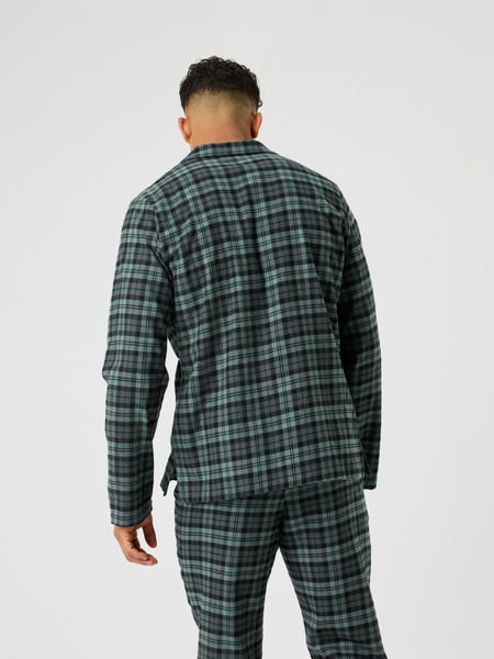 Björn Borg Core Pyjamasskjorta i svart flanell – baksida