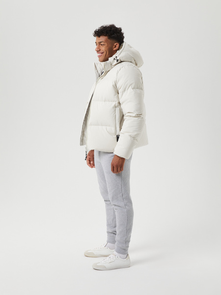 Björn Borg Centre Puffer Jacket – vit dunjacka – baksida