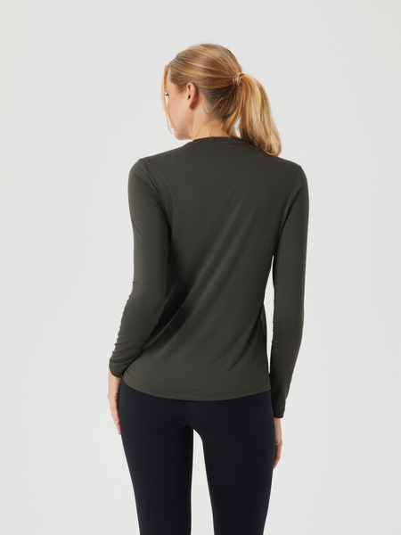 Björn Borg Long Sleeve T-shirt Grön – träningströja dam – baksida