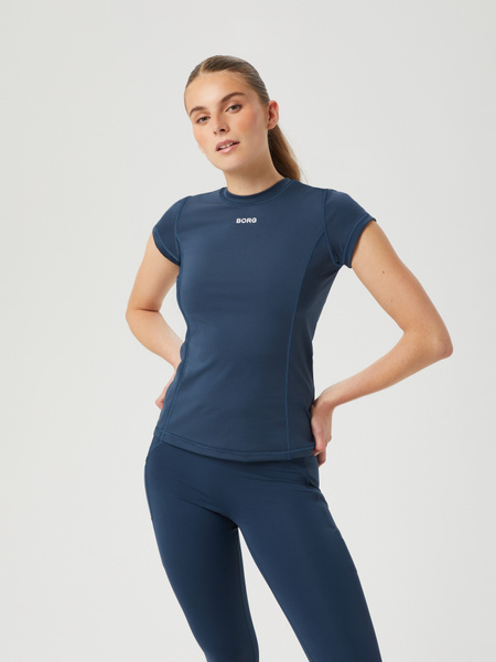 Björn Borg Reform slim tränings-t-shirt marinblå – dam – baksida
