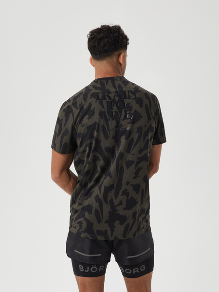 Björn Borg Running perforerad T-shirt i multifärg – baksida