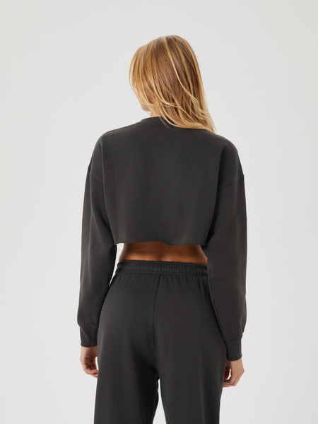 Björn Borg Studio Oversized Cropped Crew i grönt – baksida
