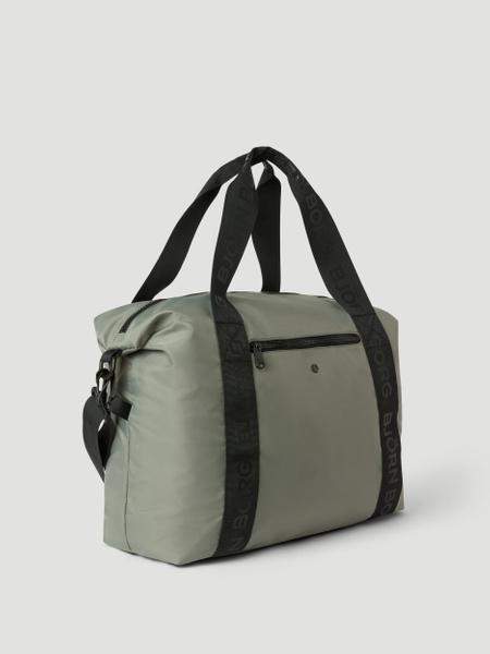 Björn Borg Classic sportväska 28L i återvunnen polyester – grön – baksida