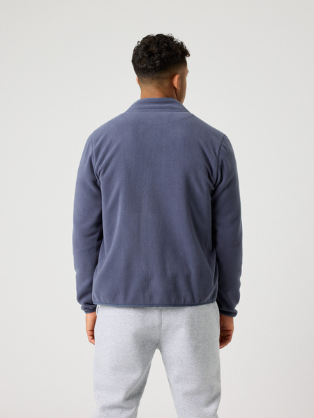 Björn Borg Borg Full Zip Fleece – blå fleecejacka i återvunnet – baksida