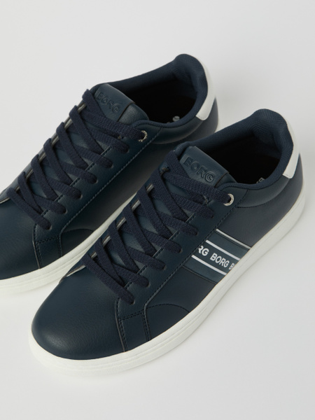 Björn Borg T470 sneakers i marinblått med logorand – baksida